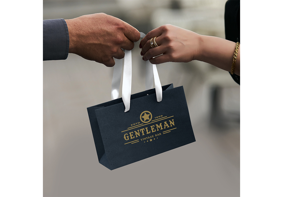 Small Ribbon Handle Paper Bag Features